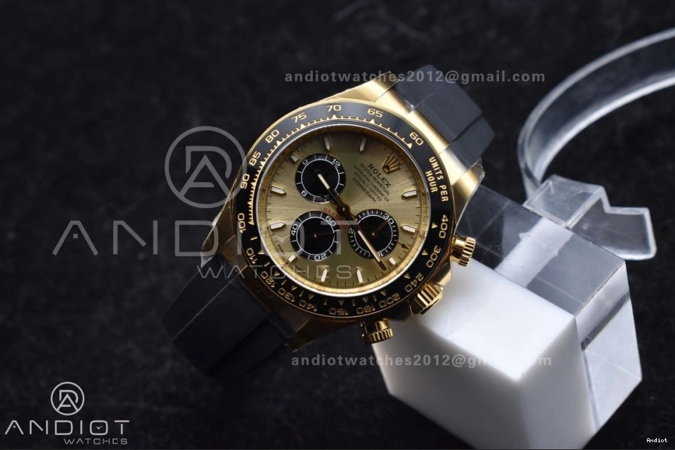 1:1 Best Daytona 126518 Oysterflex Clean Dial Edition YG on Strap 2023 SH4131 0322